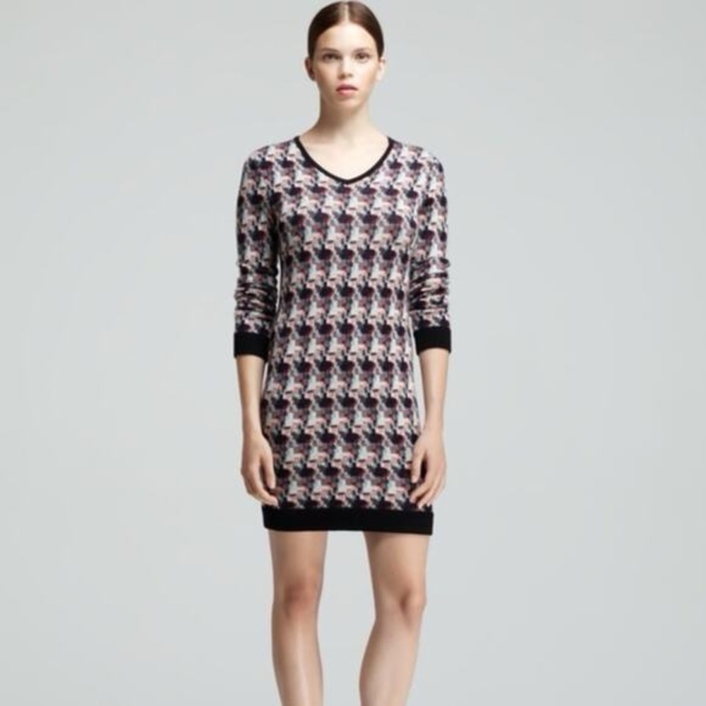 Rag & Bone New York Mariah Houndstooth Double Knit Sweater Dress Size Small